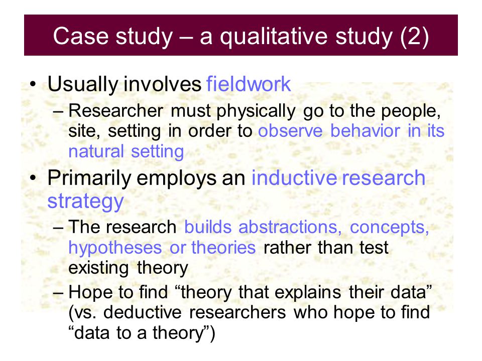 Qualitative Research: Case study evaluation